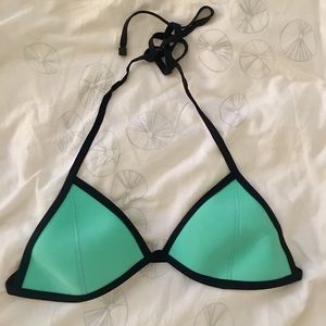 Green bikini top from Triangl